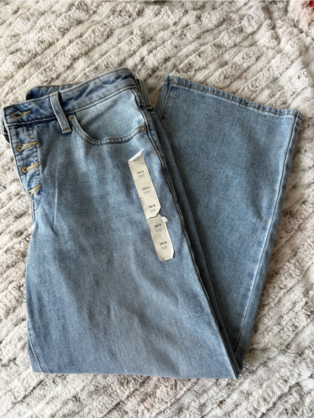 Banana Republic Light Blue Straight Leg Mid Rise Jeans